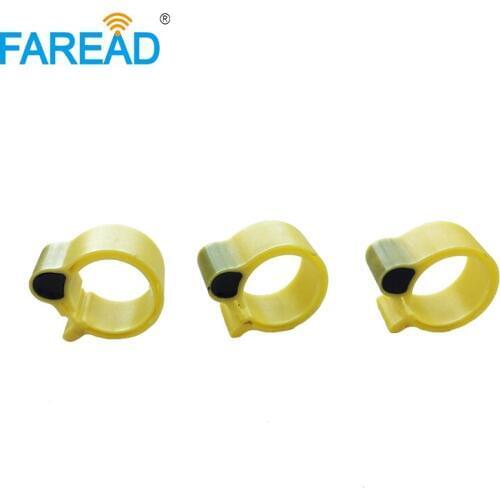 Free shipping x100pcs RFID TK4100 chip 125Khz foot tag Ring for Chicken duck ID tagging