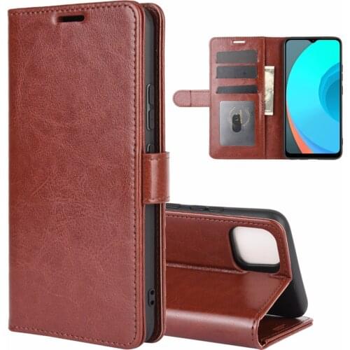 RMX2185 Case for OPPO Realme C11 (6.5in) Cover Wallet Card Stent Book Style Faux Leather Flip Protect Black 11C 2185 RealmeC11
