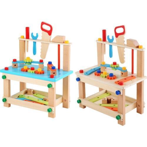 Wooden Childrens Disassembly Tool Luban Chair Variety Nut Assembly Creative Combination Tool Platform Educational Toys