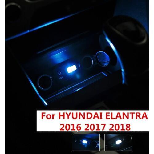 For hyundai Elantra 2016 2017 2018 USB LED mini Wireless Car Interior Ambient Lighting Atmosphere Decorative Mild Light
