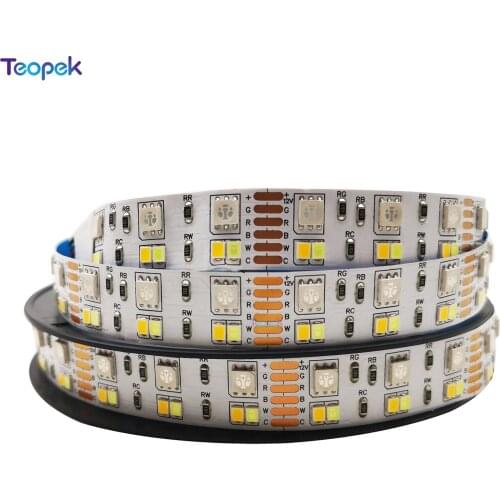 Double Row 5050+2835 RGBCCT Led Strip DC12V 180LED/m 5m/lot rgbww LED Strip tape light for Bed Room Living Room