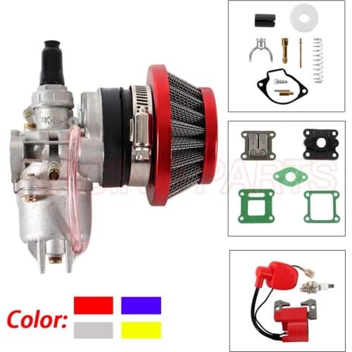 Pocket Bike 47cc 49cc engine carb carburetor with Pod Air Filter 2 stroke for Mini Quad ATV Dirt Bike MiniMoto Go Kart Buggy