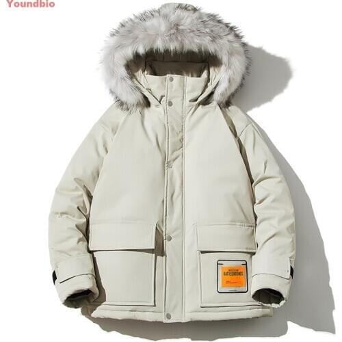 Mens cotton jacket high quality thick warm winter coat hooded thick coat casual slim coat with many pockets for menA1279