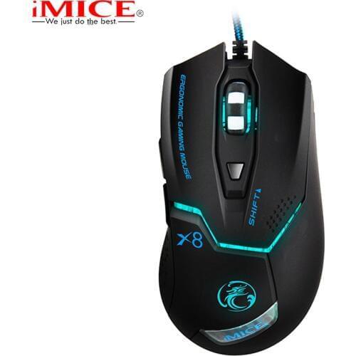 IMice Ergonomic Wired Gaming Mouse USB Optical Gamer Mouse Professional 3200DPI 6 Buttons Computer Game Mouse Mice For PC Dota 2