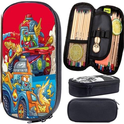 Newest Super Zings Series 7 Pencil Case Children Kids Doctor Volt Pen Bag Girls Cosmetic bags Students Superzings Stationery Box