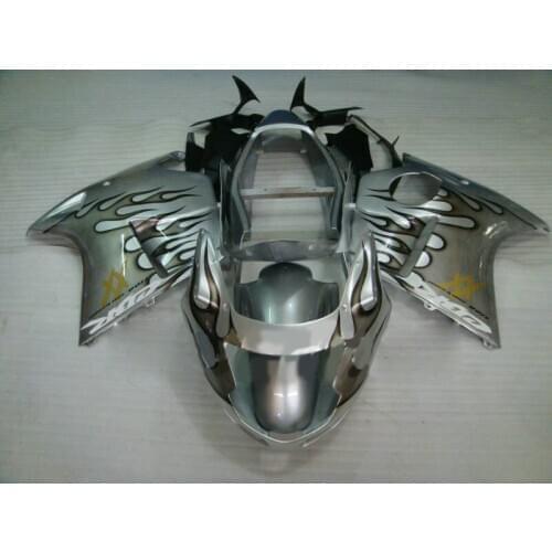 For Honda Cbr1100XX 1996 - 2005 Fairings CBR1100 XX 2002 silver flames Full Body Kits CBR 1100 XX 2000 Fairing