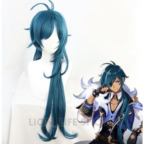 Game Genshin Impact Cosplay Kaeya Cosplay Halloween Wig Genshin Impact Kaeya Cosplay Hair