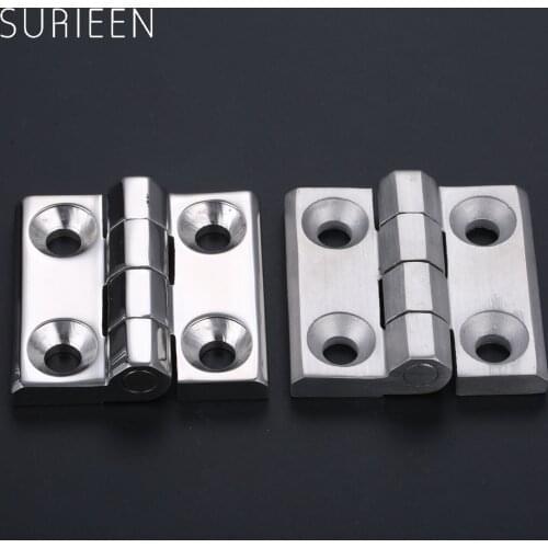 SURIEEN 1Pc Marine 316 Stainless Steel Heavy Duty Square Door Hinges 60*60*7.5mm, 4 Holes Universal RV Boats Yachts Accessories