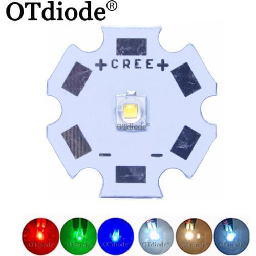 Cree 3W XPE2 XP-E2 High Power LED Emitter Diode on 8mm/ 12mm/ 14mm/ 16mm/ 20mm PCB, Neutral White/Warm White/Cool White Red Blue