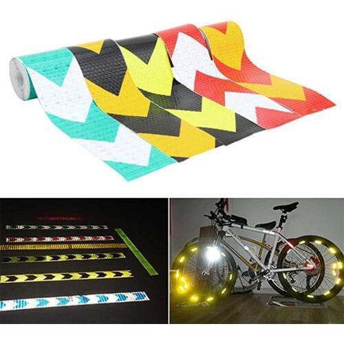 5cmx3m Night Reflective Conspicuity Safety Warning Tape Strip Arrow Sticker Self Adhesive Automobiles Motorcycle Reflective Tape