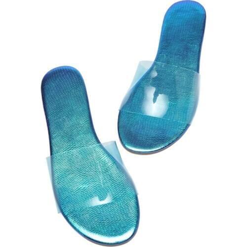 Slipper Flat Summer Sandals PVC Slippers Ladies Shoes Transparent Beach Slippers Flat Sandals Breathable Slipper Sexy