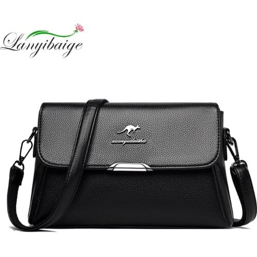 Ladies PU Leather Shoulder Bag Luxury Brand Designer Crossbody Female Bag High Quality Handbag Femme Flip Wallet 2021 New Series