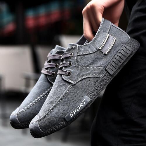 Men Casual Canvas Shoes Man Black Sneakers Casual Men Vulcanize Shoes for Mans Denim Canvas Shoes Mens Breathable Sneakers