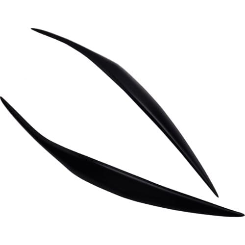 1Pair Black Plastic Head Light Eyebrow Eyelid Cover Trim Sticker Stripe Fit For Ford Fiesta MK7.5 MK8