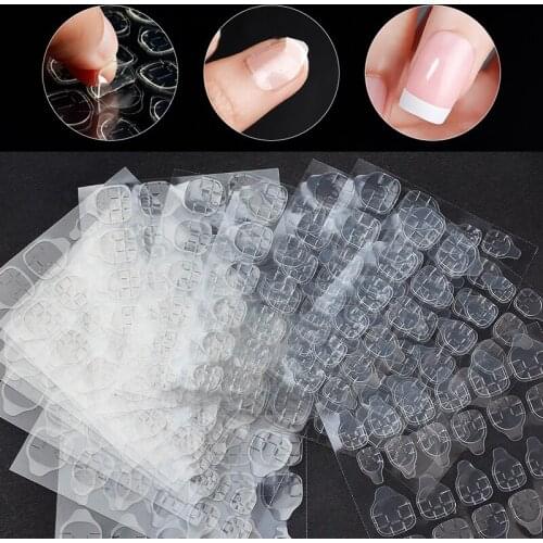 10Pcs/lot Nail Glue Tabs Traceless Jelly Double-Side Nail Adhesives Glue Tape Nail Stickers Decals For Fake Nails Art