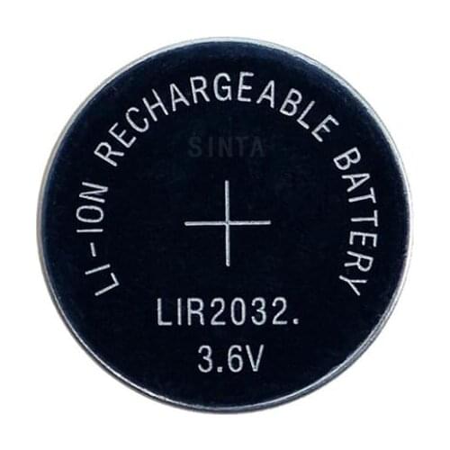 2PCS 3.6V LIR2032 lir 2032 lithium ion rechargeable battery 40mah Li-ion button coin cell replace for CR2032 CR 2032