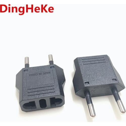 2pcs EU KR German Travel Plug Italian US To EU KR Euro European Germany Travel Power Plug AC Adapters Outlet Electrical Socket