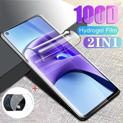 2 in 1 back camera screen protector lens film for xaiomi redmi note 9t full hydrogel film for redmi note 9s pro protective film