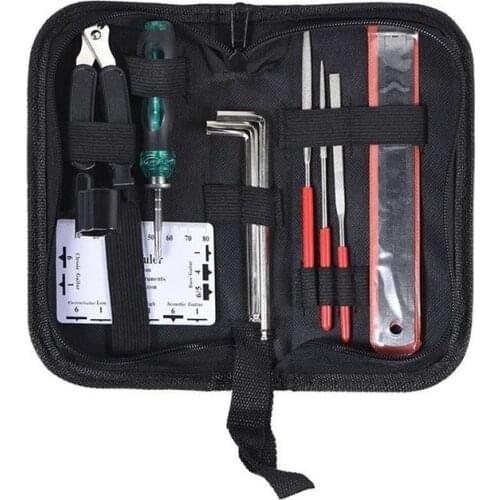 20*10*5cm Guitar Tool Kit File Wrench String Gauge String Trimmer Maintenance Kit Musical Instruments Kit Guitar Repairing Tool
