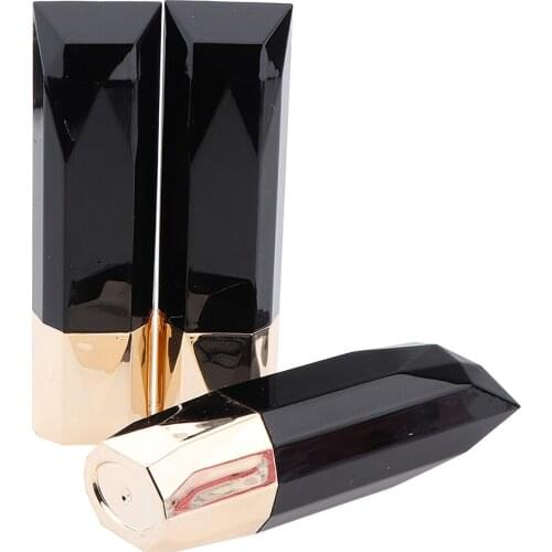 3Pcs DIY Lipstick Lip Balm Empty Containers Black 3.8g Lip Stick Tubes