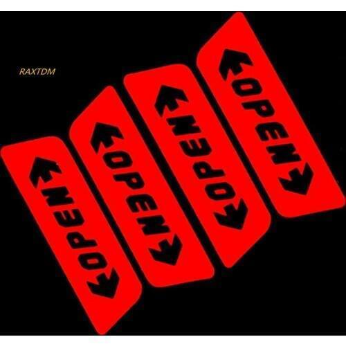 4pcs/set Car styling Door Open Warning Stickers For Hyundai ix35 iX45 iX25 i30 Sonata,Verna,Solaris,Elantra,Mistra,Tucson