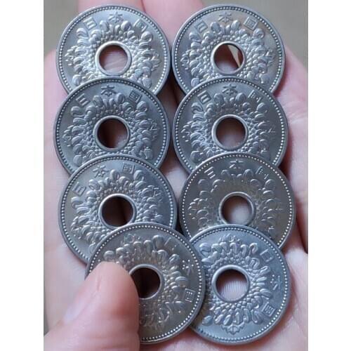8 PCS SET 25mm Chrysanthemum Japan ,100% Real Genuine Comemorative Coin,Original Collection