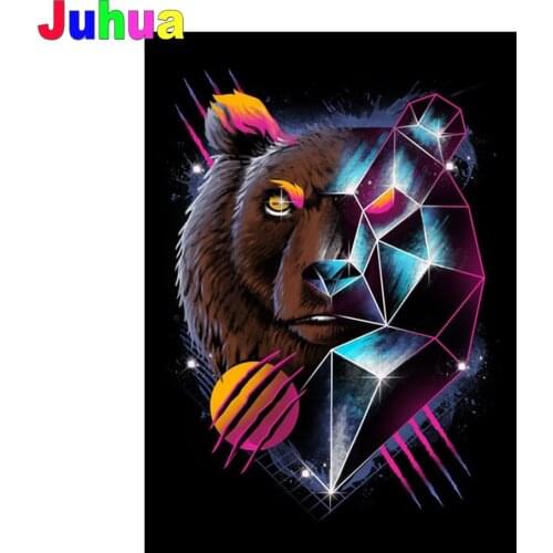 Bear 5d Diy diamond painting full Round/Square drill abstract Geometric animal diamond embroidery diamond mosaic home decor
