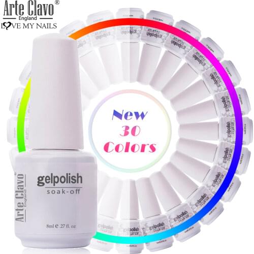 Arte Clavo New 115 Colors 8ml Painting Nail Gel Varnish Gel Nail Polish Set Manicure Top Base Coat Hybird Design Nail Art Primer