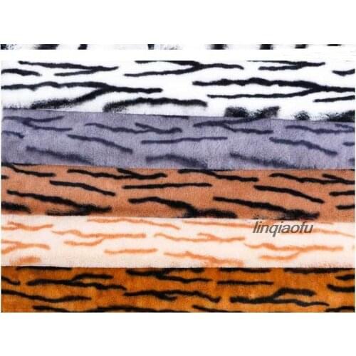 2019 printing velvet rabbit fur tiger zebra sofa plush toy fashion fabric 160cmx100cm