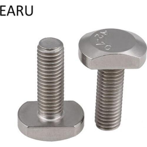 304 Stainless Steel T-type T-shaped Screw Bolt M8*16/20/25/30/35/40/50/55/60mm Machine F
