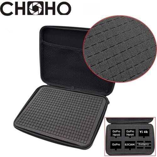 Camera Bag Case DIY Travel Storage Collection Foam Portable shockproof For Gopro Hero 8 9 Xiaomi Yi Dji Osmo Pocket Accessories