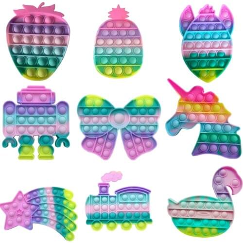 Funny Fidget Toys Hot Push Bubble Fidget Toys Adult Stress Simple Dimple Relief Toy Antistress Soft Squishy Gift Anti Stress Box