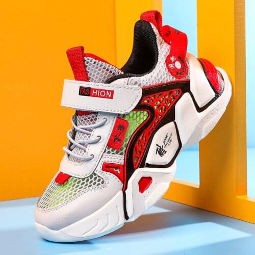 Hollow breathable sports childrens shoes boys wear-resistant breathable childrens casual shoes non-slip soft-soled sports shoe