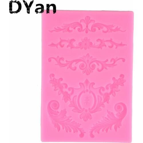 European Style Lace Silicone Molds Fondant Cake Chocolate Mold Kitchen Baking Cake Border Decoration Tools A1399