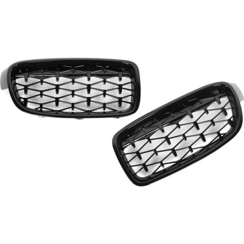 Pair Glossy Black Front Hood Intake Kidney Grill 51130054493 Fits for 3 Series F30 2013- 51137263481 51130054494