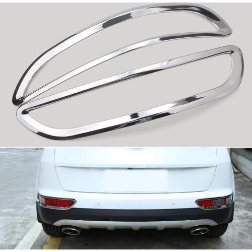 Chrome Rear Bumper Fog Light Lamp Cover Trim Frame Garnish For Kia Sportage 2017 2018 Car Styling