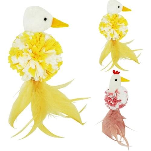 Legendog Cute Chick Kitten Play Toy Cat Interactive Toy With Fake Feather Cat Playing Toy Pet Supplies Cat Products