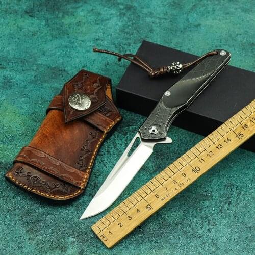 M390 STEEL EDC outdoor folding knife TC4 titanium alloy handle camping tools outdoor equipment gift collection