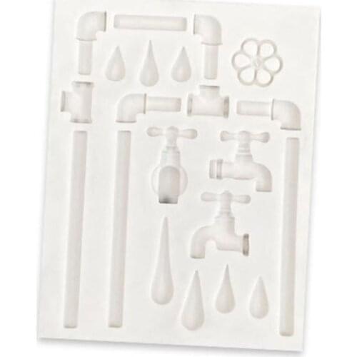 Mini Water Tap Chocolate Candy Silicone Mold Tap Cake Soap Plaster Epoxy Resin Casting Mold Faucet Resin Mold Craft Tool J60E