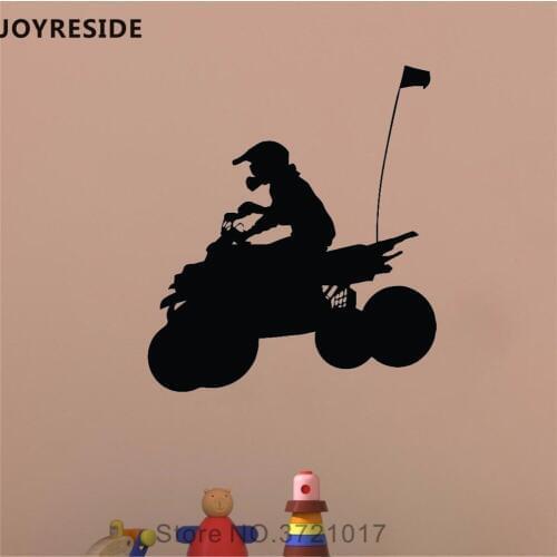 JOYRESIDE Motorbike Ride Wall Decal Road Ride Extreme Sport Wall Sticker Art Vinyl Decor Home Livingrooms Interior Design A844