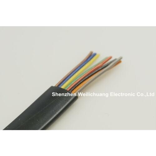 1 meter UL 26251 Flat Cable 8 conductor 26 AWG 7/0.16mm Oxygen-free copper for 8P8C short distance network test