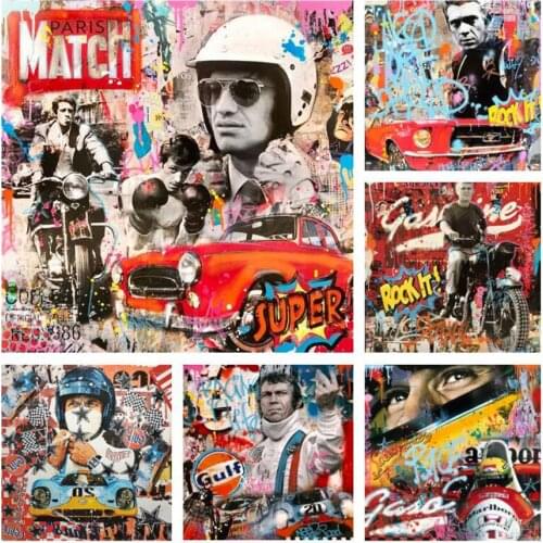 Full Square/Round Drill Graffiti Art diamond Painting F1 World Champion Racing Car 3D DIY Diamond Cross Stitch Wall Decor