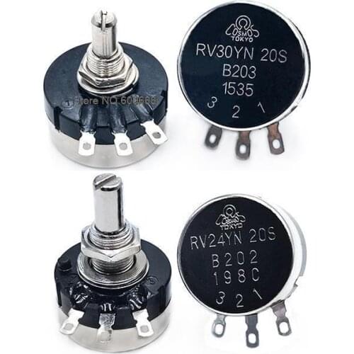 Potentiometer 20S B104 100K RV30YN ndustrial Panel Controls Rotary Potentiometer RV24YN