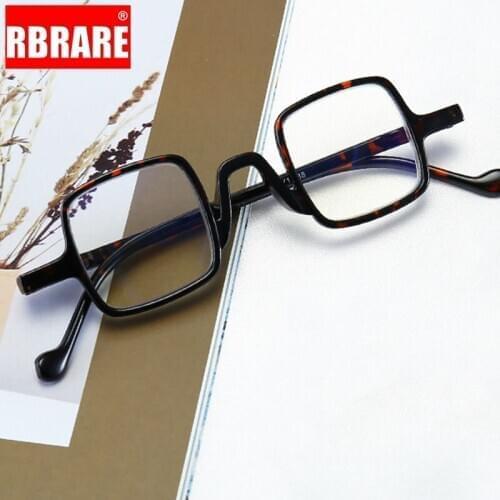 RBRARE New Anti-blue Light Reading Glasses Men and Women Fashion Square Plastic Frame Ultra Light Reading Glasses Gafas Lectura