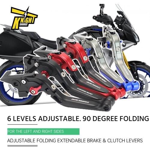 CNC Motorcycle Adjustable Folding Extendable Brake & Clutch Levers For YAMAHA MT09 MT-09 Tracer900 GT Cylinder kit Accessories