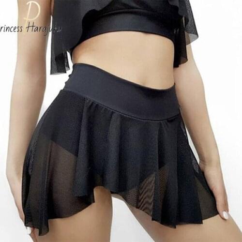 Elastic Waist Short Fashion Harajuku Women Ruffle Female Summer V Waist Skirts Ladies Sexy Slim Short Plus Size Shorts S-3XL