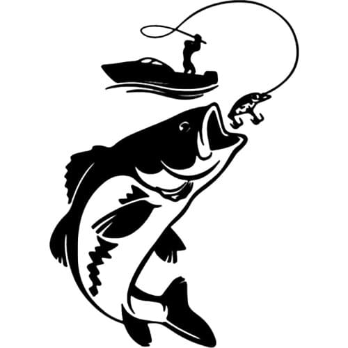 S50735# Various Sizes/Colors Car Stickers Vinyl Decal Fisherman Go Fishing V7 Motorcycle Decorative Accessories Creative Laptop