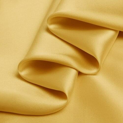 Silk evening dress pure silk charmeuse satin 16mm 114cm(45") width earth yellow for ribbons pajamas NO.08