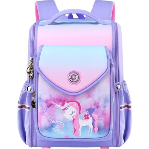 Girls' school backpack 1 grade Children Schoolbags Mochila Unicorn Backpack school bags for girls Princess Primary Kids Book Bag