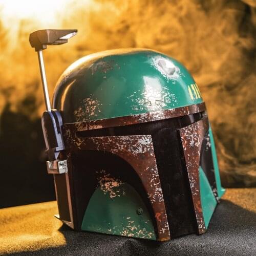 Xcoser SW Boba Fett Cosplay Helmet Full Head Resin Mask 1:1 Updated Version Costume Props Dress Up For Adults